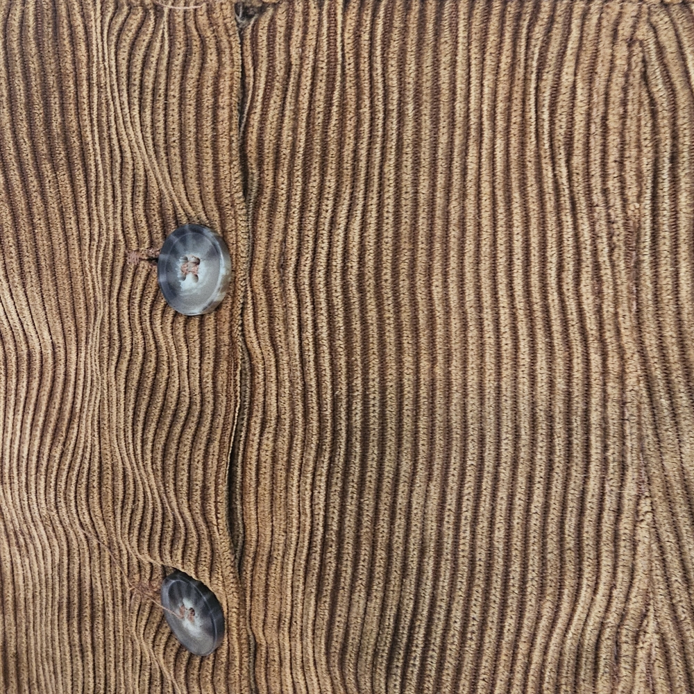 Beceel Corduroy Button-Front Skirt in Tan Women's Sz M - Picture 4 of 8